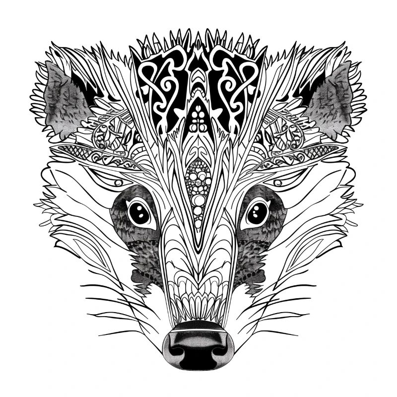 Badger Badger Badger ... mandala badger tshirt