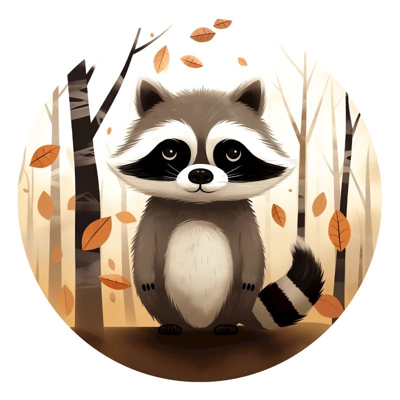 Ein Waschbär im Herbst