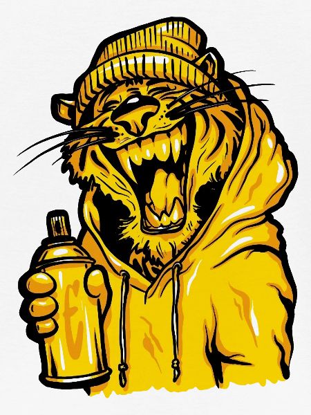 Tiger Graffiti Humor