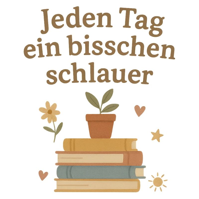 Jeden Tag schlauer – Lernmotiv Schule Boho Design