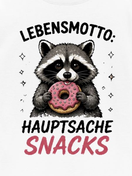Lebensmotto Snacks Waschbär