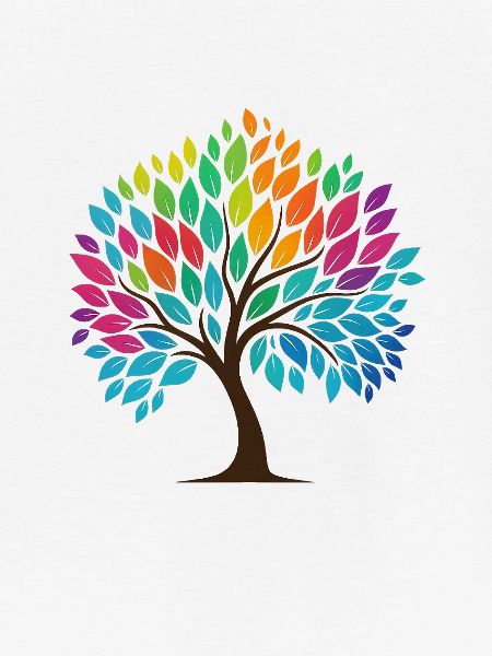 Lebensbaum im Regenbogendesign