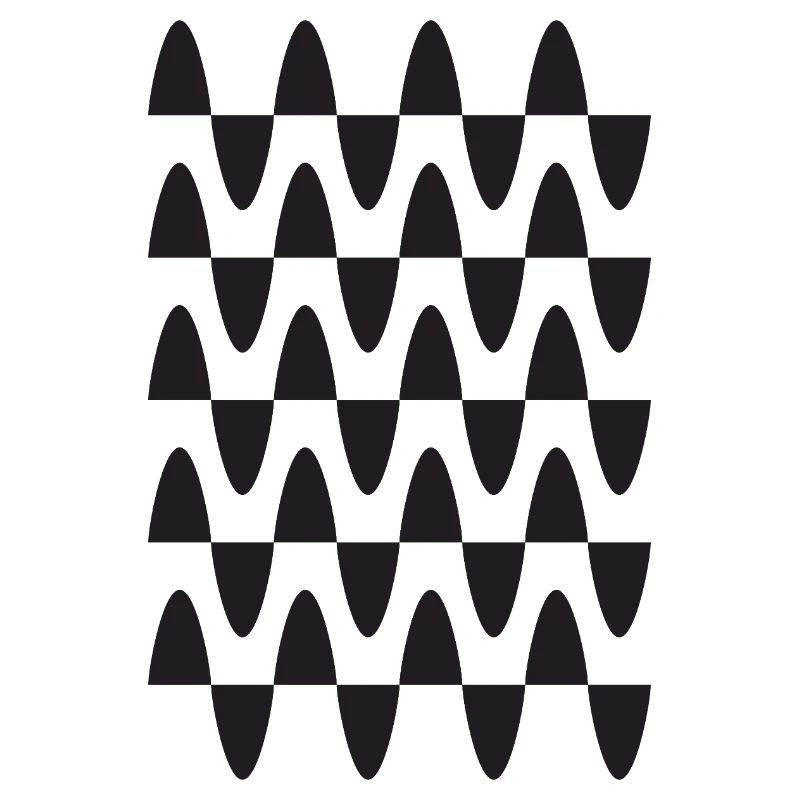 Midnight Wave Grid Pattern