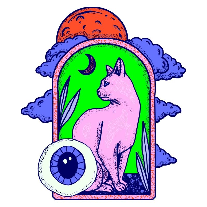 Globe oculaire de chat