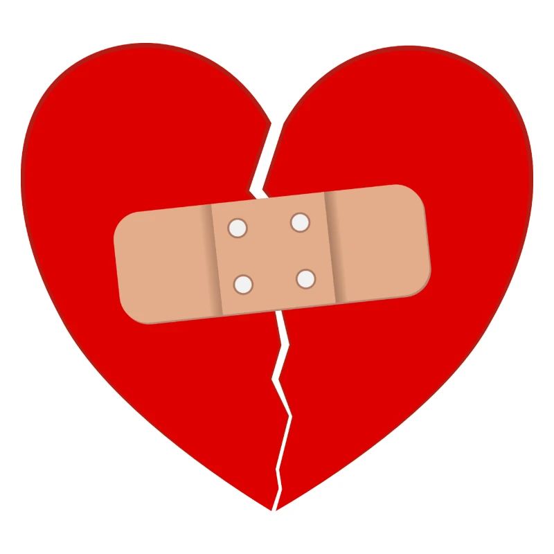 Broken heart plaster love gift sadness