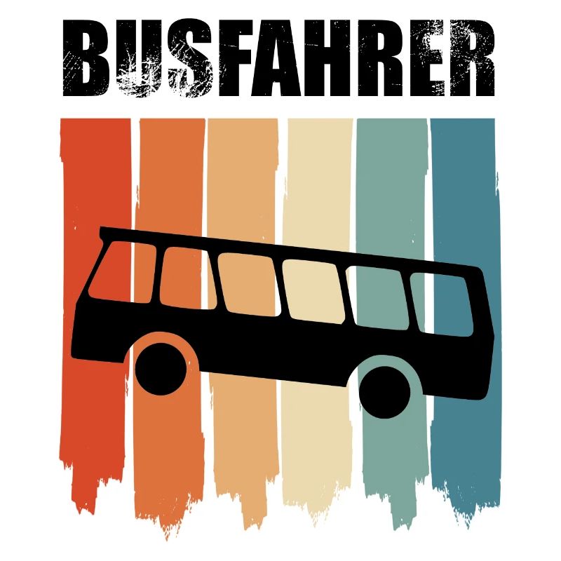 Stolzer Busfahrer retro Bus