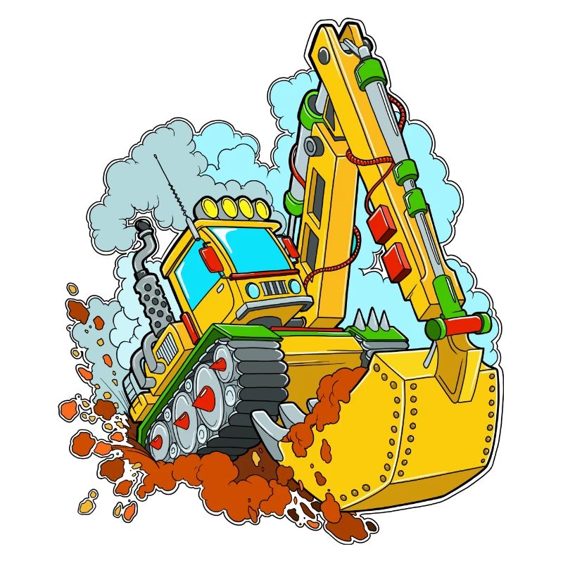Gelber Bagger