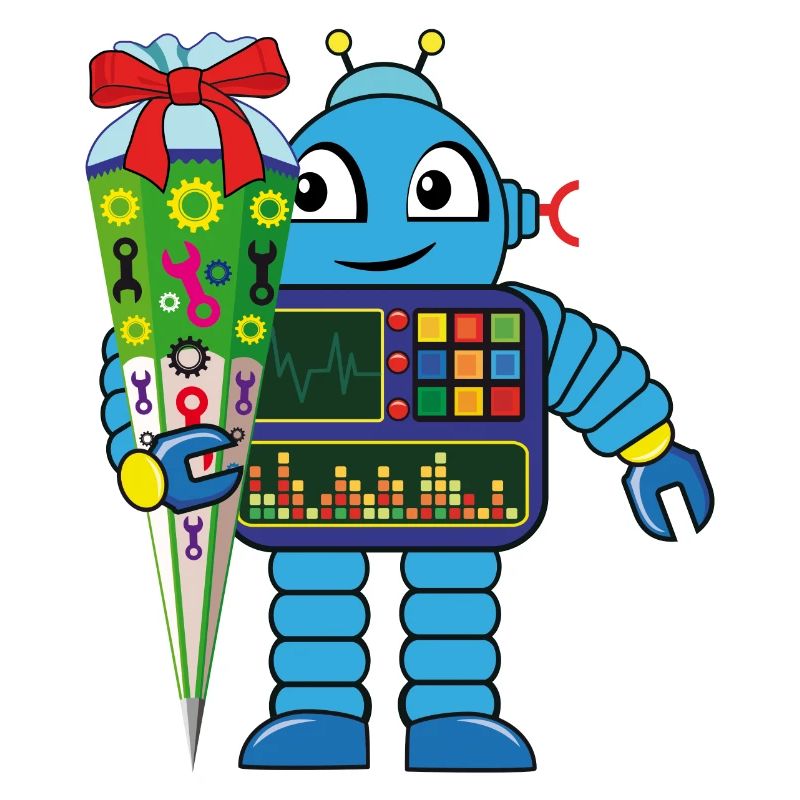 Premier jour d’école petit robot