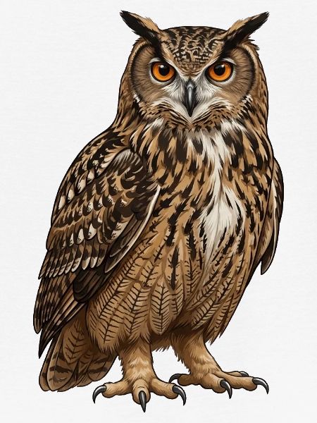 Uhu – Vogelillustration