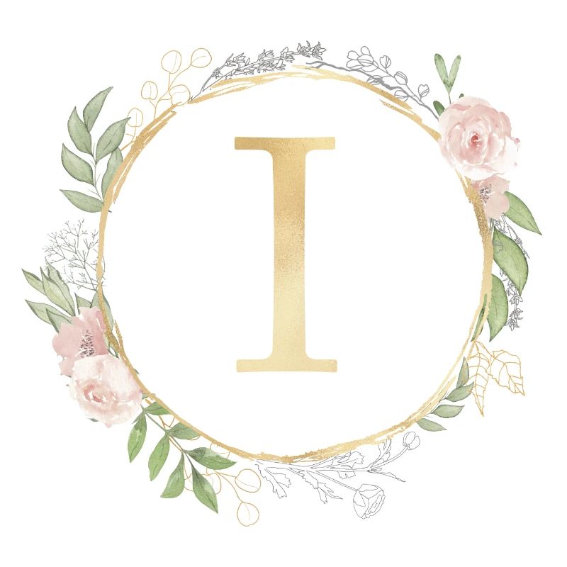 Customizable Monogram I Floral