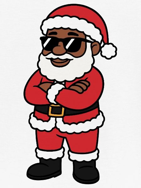 Cooler Weihnachtsmann mit dunkler Brille