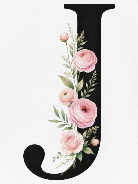 J Buchstabe Monogram Floral