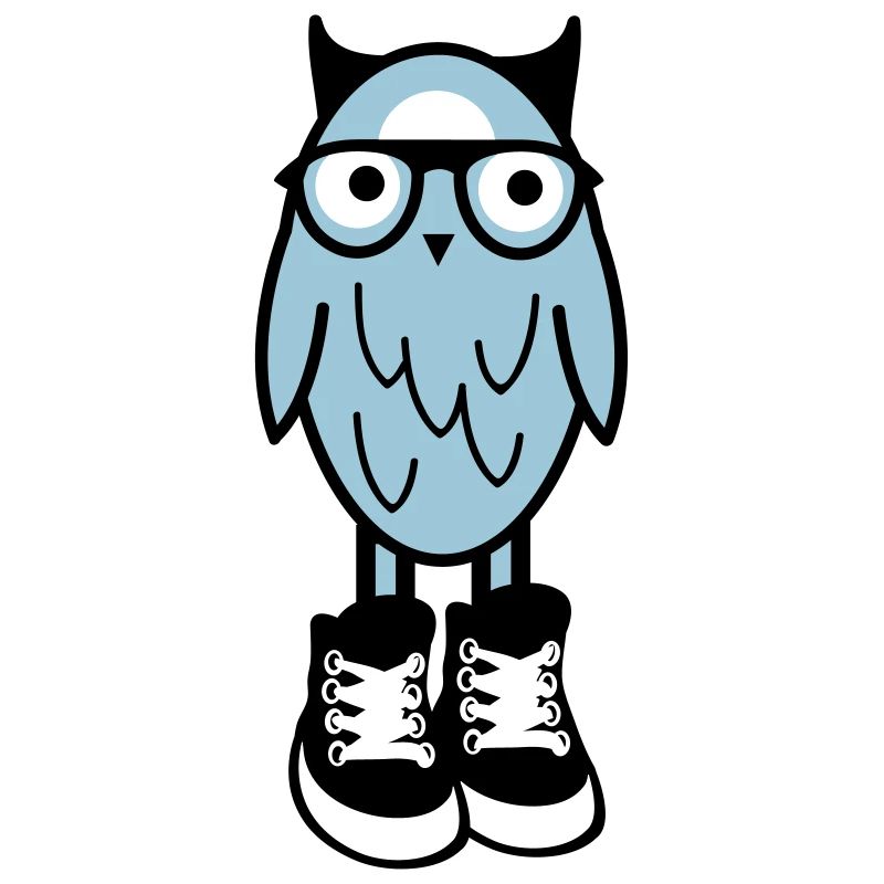 Eule mit Turnschuhen