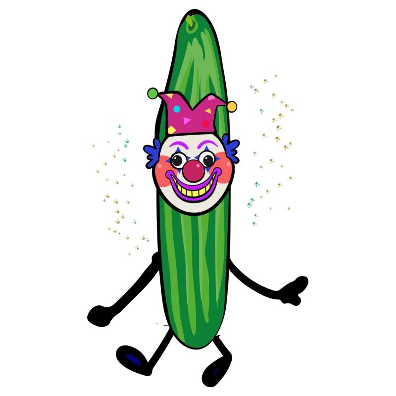Concombre de fête, concombre, carnaval, clown, déguisement