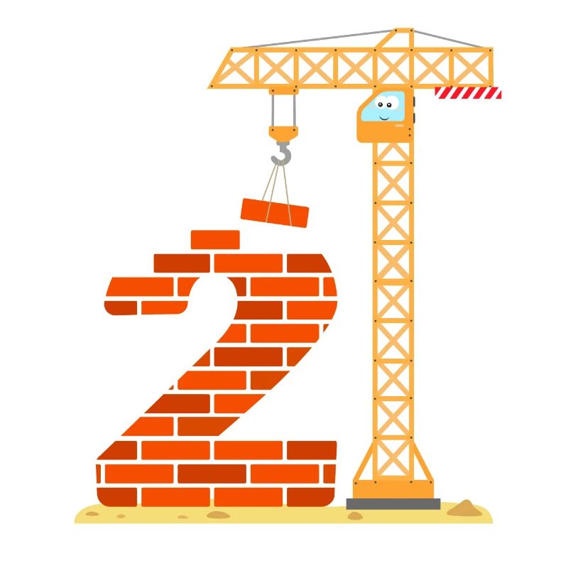 2 ans garçon grue de chantier en bas âge