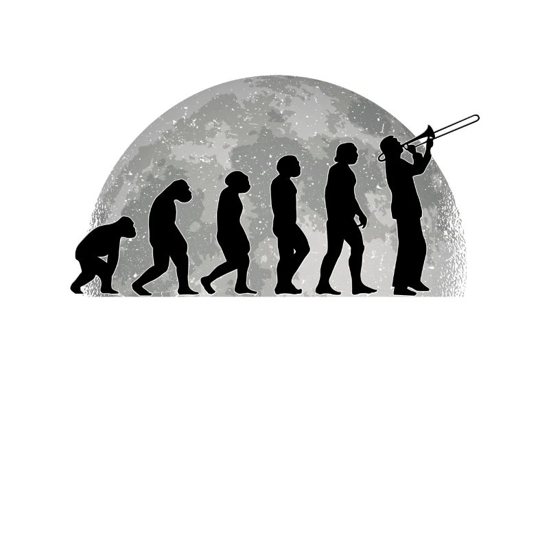 Trombonist Evolution Moon Trombone Trombone Player