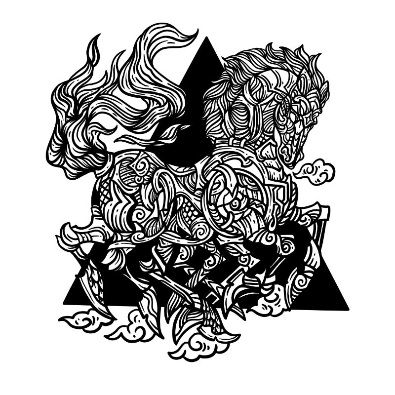 Sleipnir Odins Wikinger Pferd Runen Mythologie