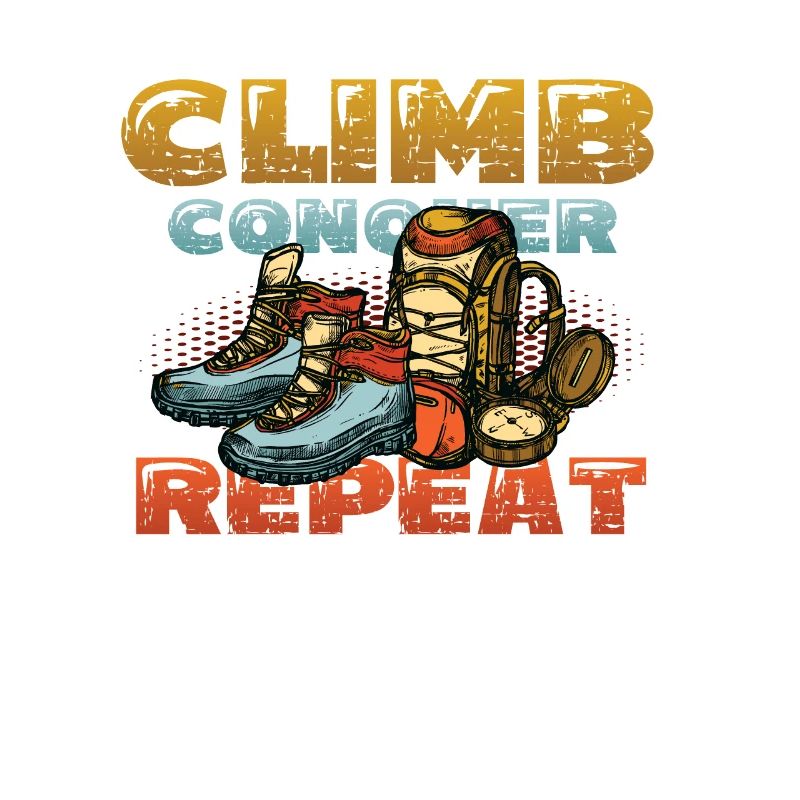 Climbing, conquering, repeating, mountaineering