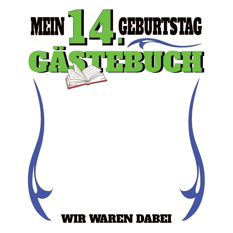 14. Geburtstag Mädchen & Junge Gästebuch
