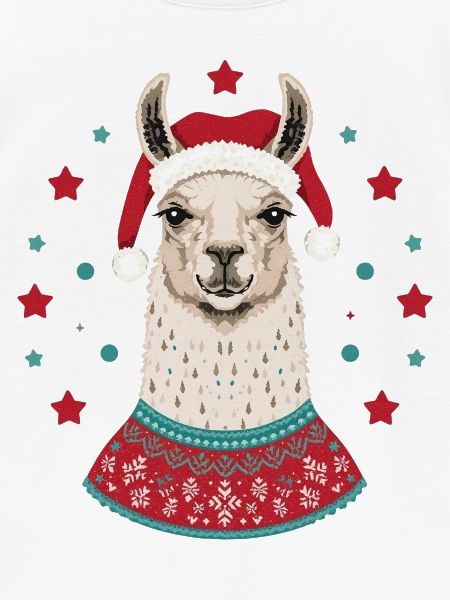 Weihnachtslama mit Mütze & Pullover