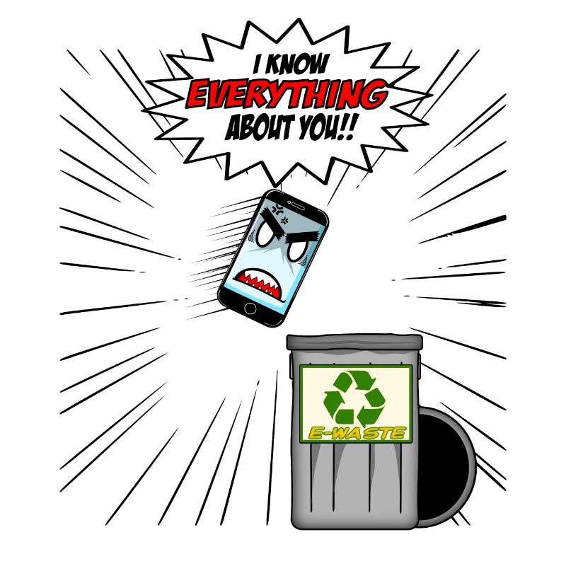 Phone Funny Cartoon Tech Design