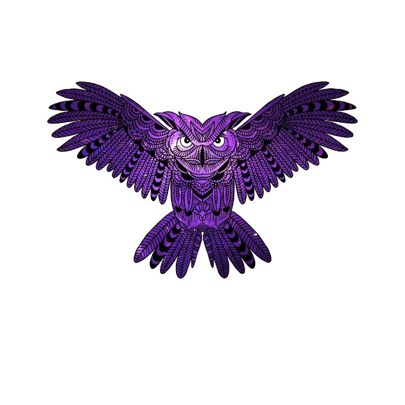 Violette Eule mit Universum