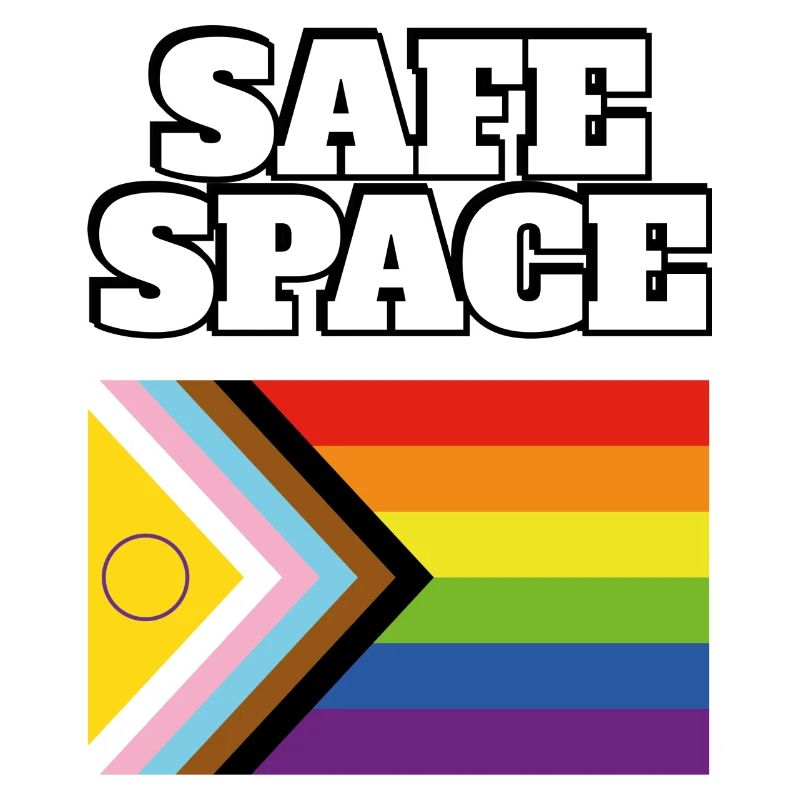 LGBTQ safe space inclusive pride flag