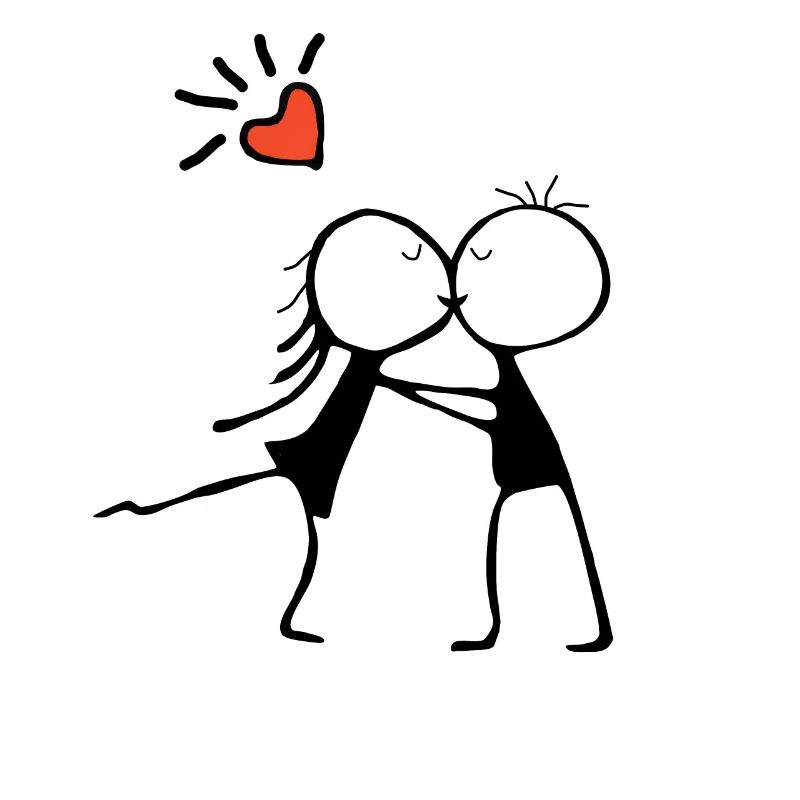 Umarmung der Liebe: Ein romantisches Paar-Design
