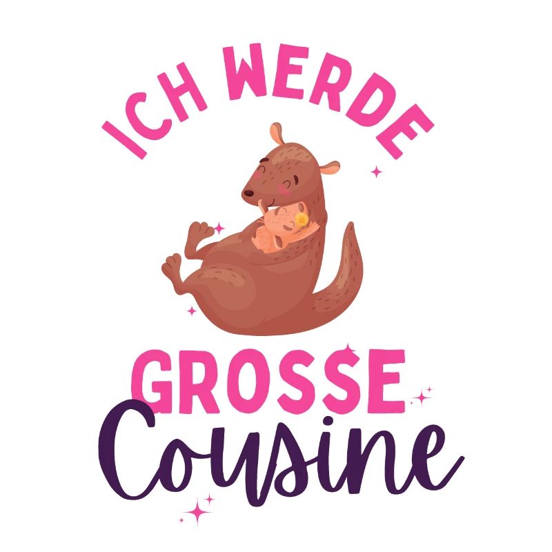 Ich werde Große Cousine 2024 Loading Känguru Herz