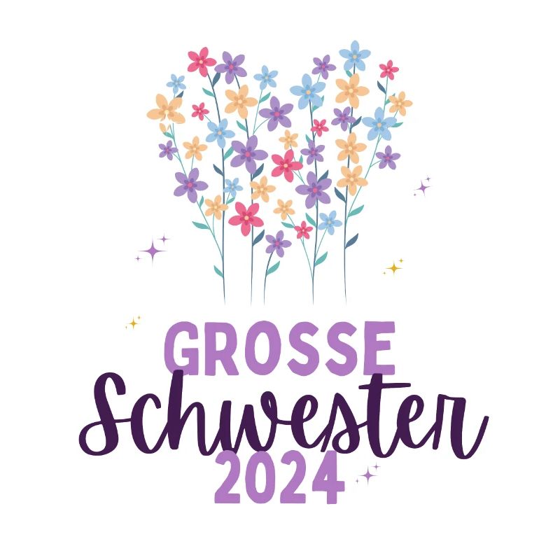 Ich werde Große Schwester 2024 Loading Blumen