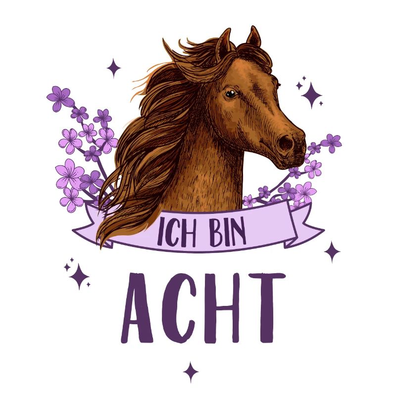 Geburtstag 8 Mädchen Pferd Reiten Stall Achter 8 J