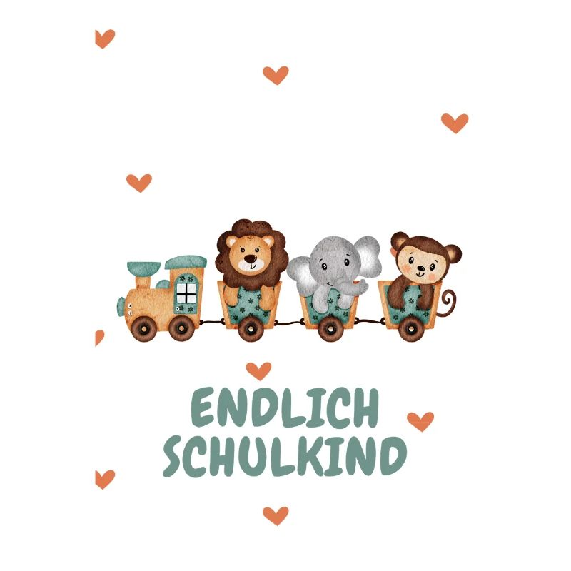 Endlich Schulkind Einschulung Mädchen Junge