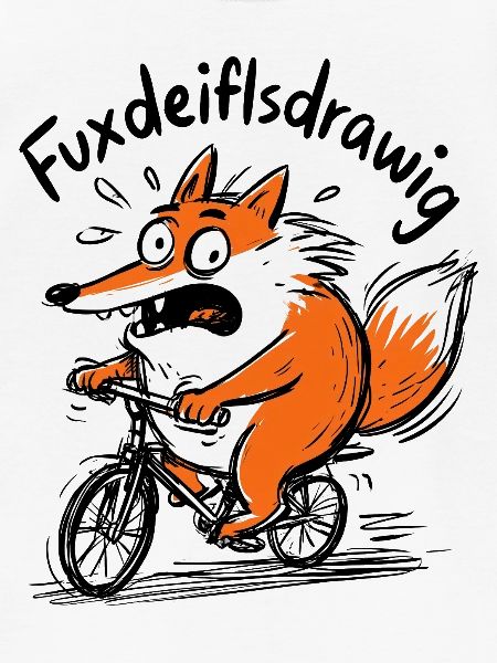 Fuchs auf Fahrrad