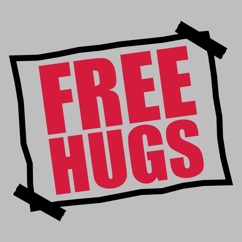 paper pasted note notices free hugs free