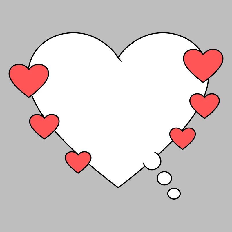 Thought bubble with heart