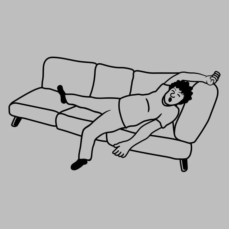 Couch sleeping man