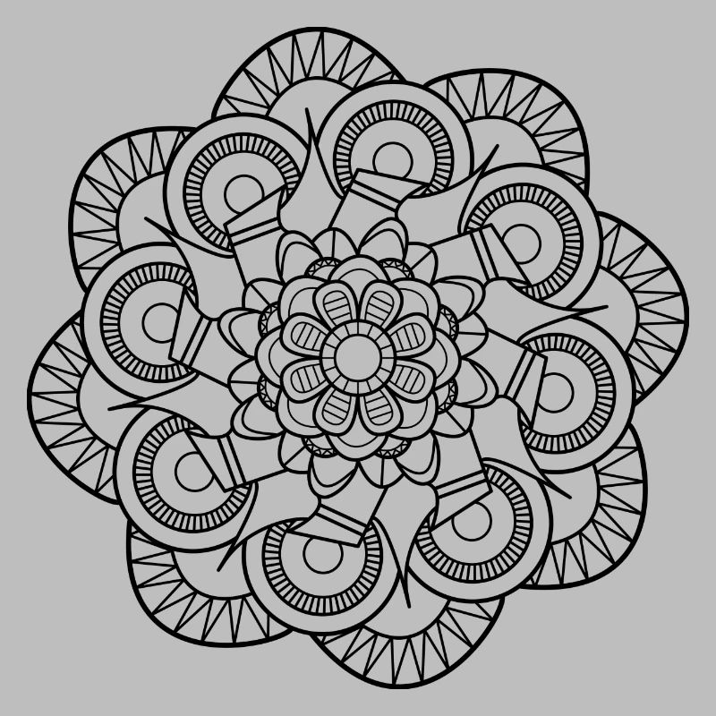 Vea-espèce Mandala Pattern: Fleur tentaculaire.