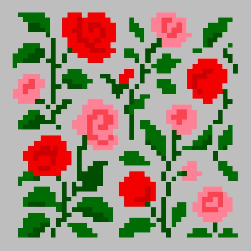 PixelArt: Rose Petal Pattern