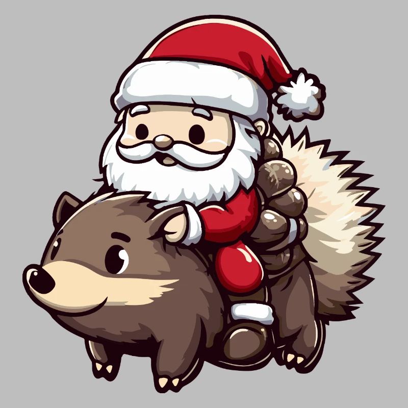 Igel Weihnachtsmann