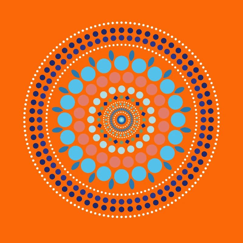 Blue Gradient Dot Mandala