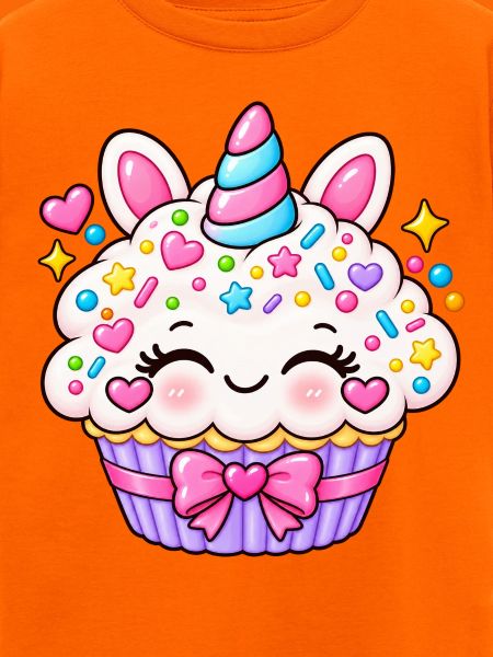 Pastell-Einhorn-Cupcake-Illustration