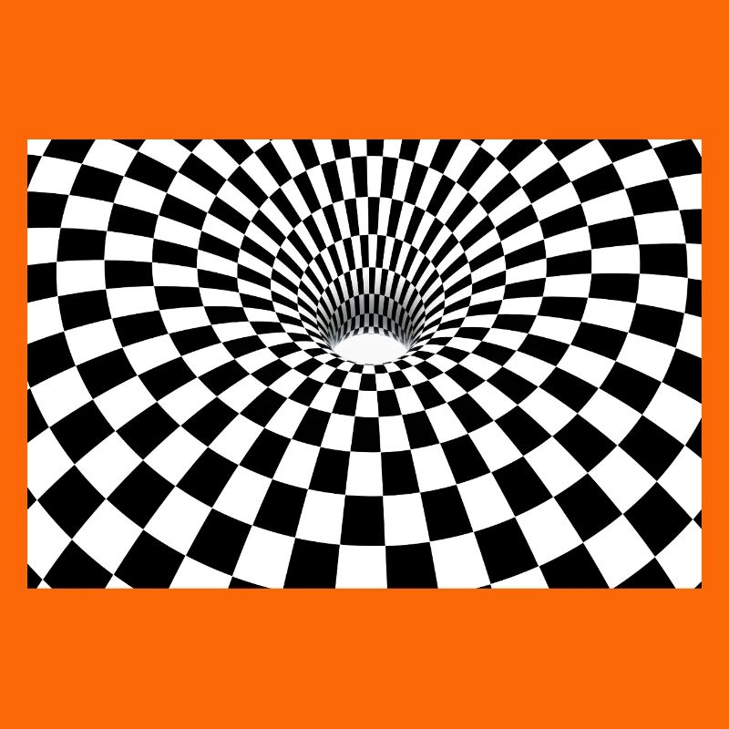 Hypnotischer karierter Tunnel