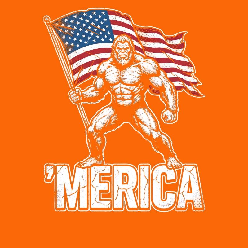Amerika Bigfoot Lustiger Bigfoot zum 4. Juli Ameri