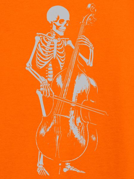 Skeleton spielt Kontrabass