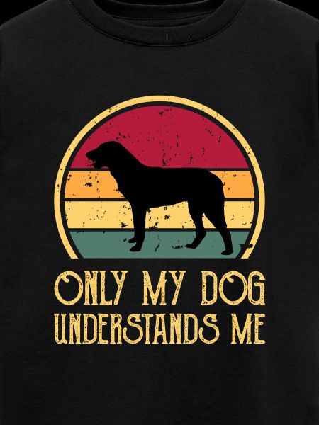 Cao De Castro Laboreiro Dog Silhouette Retro Sun