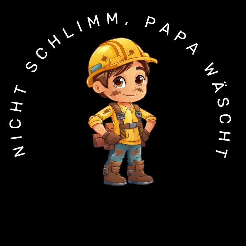 Nicht schlimm, Mama wäscht (Bauarbeiter)