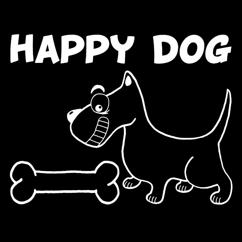 A Happy Dog (White)