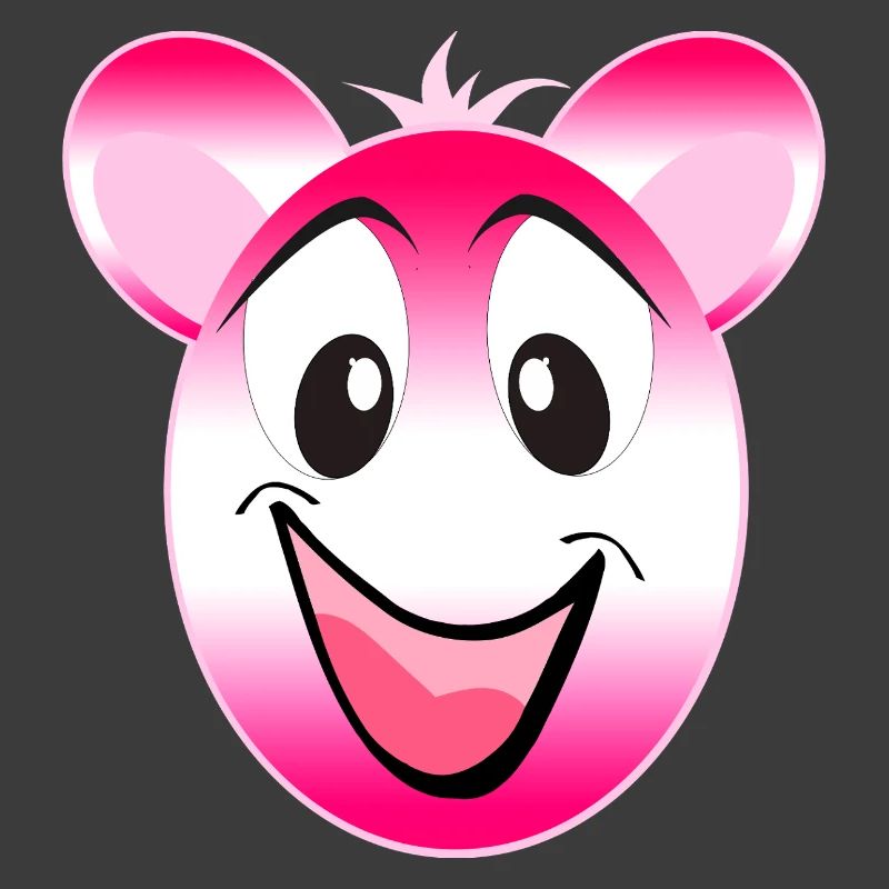 Sourire de panda rose