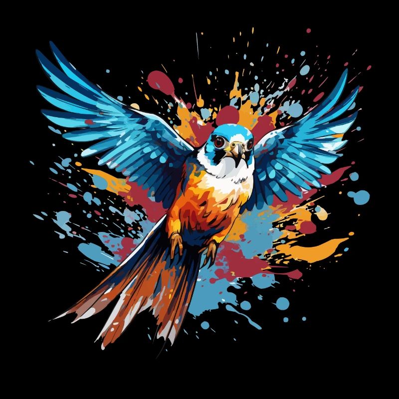 Buntfalke Farbkleckse Farbspritzer