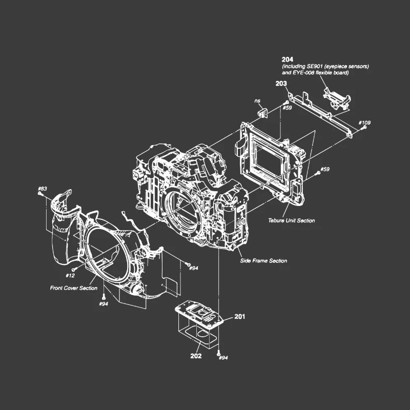 Rétro caméra blanc illustration technique